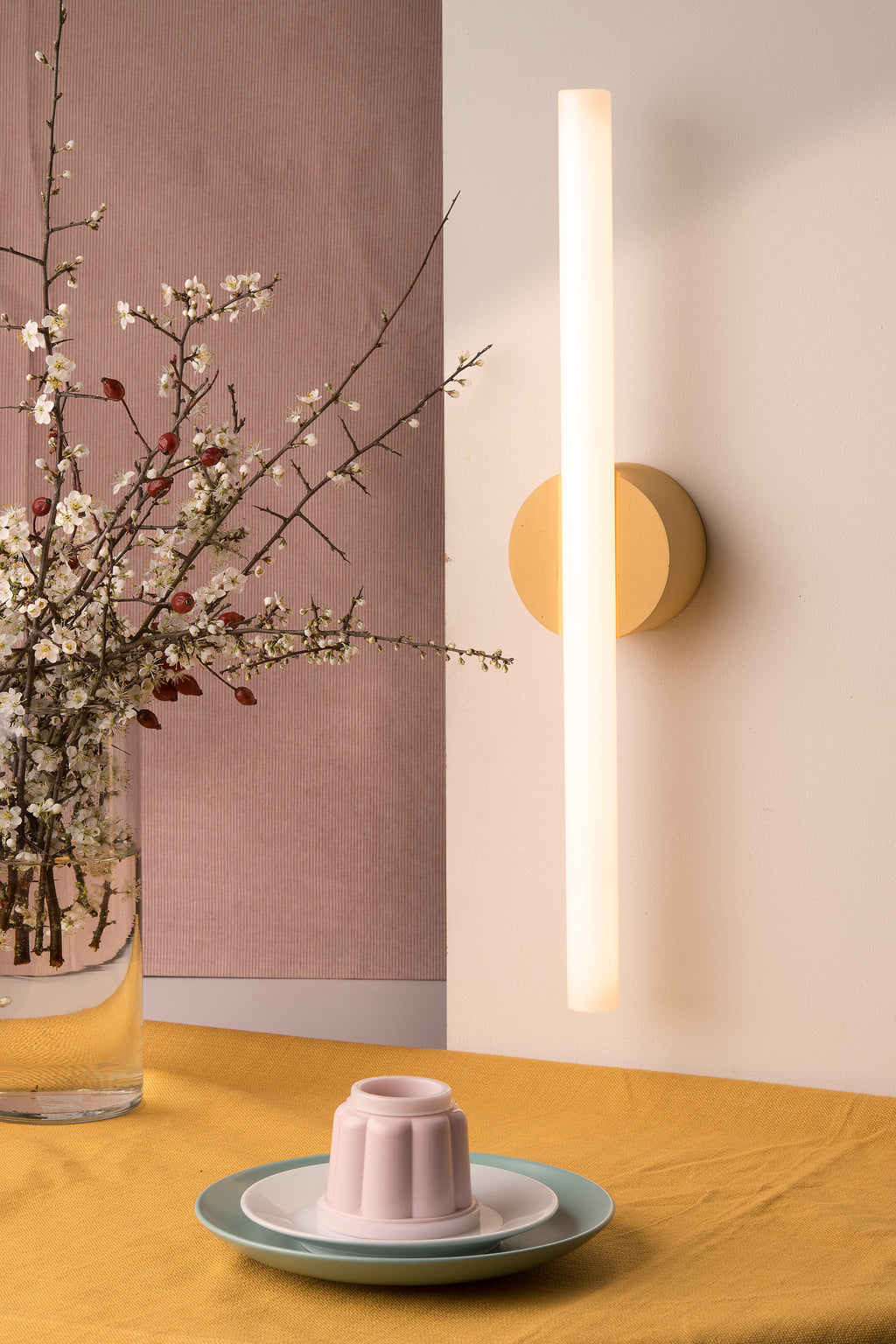 Otto Plug In Wall Sconce Yellow Wooden online Wall Hook