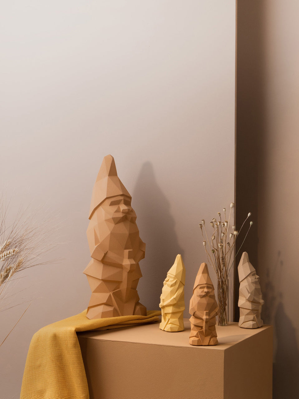 Set of 3 Nino Mini garden gnomes